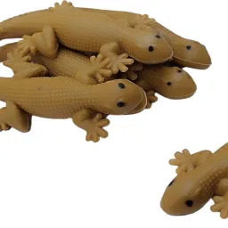 Pack of 6pcs) Lizard Brown light and Fake Rubber Novelty Prank Life Like Lizard Brown light Gag Toy-13