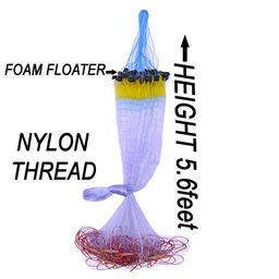 purkait fish net PURKAIT Fishnet 2 Finger 55mm GILLNET MUD Sinker, Height 5F, UP Lenght 50F, Down Lenght 100F Fishing Net image 4