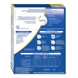 NAN PRO Stage 1 Infant Formula Milk Powder for babies (Up to 6 months) - with Probiotic, 400g Bag-In-Box Pack image 2