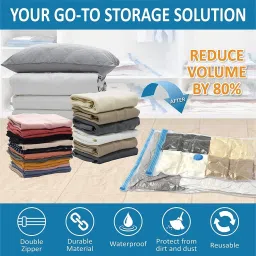 Blankets, Quilts with hand Pump - (Standard Pack of 5 Travel Storage Vacuum Bags-13