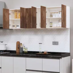 specialitypanels 6 Doors Modular Wall Mounted Kitchen Cabinet with Adjustable Shelf in Cochwood Brown & Highland Pine Finish-picture-22