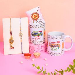 "SMART DIDI JIJU" with Designer RakhI & roli chawal & rakhi Wishes Card Ceramic Coffee Mug-image-52
