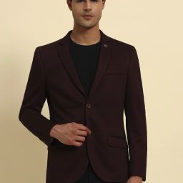 Men Solid Single Breasted Casual Blazer-image-63