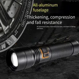 finaro ZOOMABLE METAL5 Modes Flashlight, Super Bright Cree T6 LED Torch Light Torch image 2