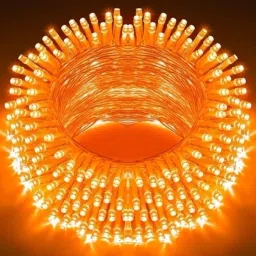 40 LEDs 11.5 m Orange Steady Ball Rice Lights-0