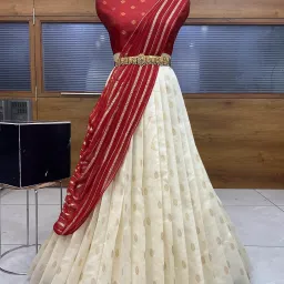 Self Design Semi Stitched Lehenga Choli-image-81