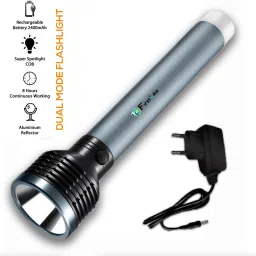 2 in 1 Lithium Battery Long Range Led torch Light Rechargeable (2400mAh) Torch-26
