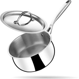 Artisan Triply Stainless Steel Sauce Pan 18 cm diameter with Lid 2.4 L capacity-image-8