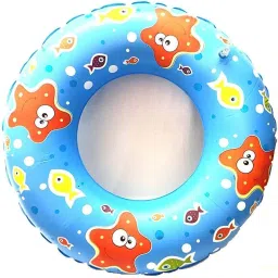 Fish Print Inflatable Swim Ring Blow Up Floating Tube Swim Floatation Belt-image-39