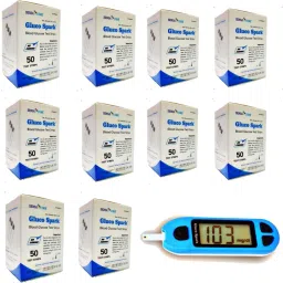 gluco spark 500 Test Strips with GlucoMETER| 500 Glucometer Strips image 2