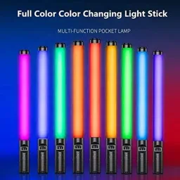 TECHGEAR RGB Led Video Light Stick Wand with Stand, QEUOOIY 360° Full Color Light Strip-22