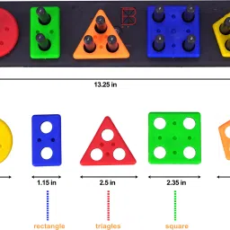 bitfeex Angle Geometric Blocks Stacker Shape Sorter Column Puzzle Stacking non toxic image 4