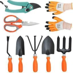 Garden Tool Set Includes, Shovel, Trowel, Fork , Weeder , Cultivator & Pruner, Scissor Gloves Garden Tool Kit (8 Tools) Garden Tool Kit-image-37