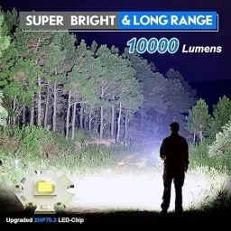 ziddjeet A87 (ZOOMABLE METAL LED TORCH) 3 Modes Flashlight, Super Bright Torch image 5