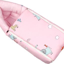 Snuggy Baby Sleeping Bed for New Born Bedding Set for 0 to 12 Months(Blush Pink) Baby Bed Bedding Bag-image-5