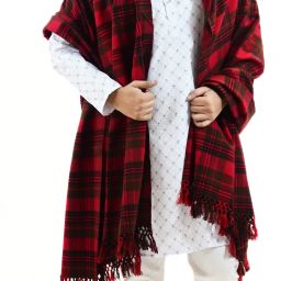 Sprha Wool Checkered Men Shawl-image-31