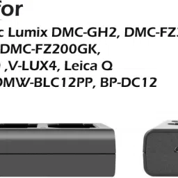 Camstuffs DMW BLC12 dual Fast USB type 'c' with LCD display Camera Battery Charger image 2