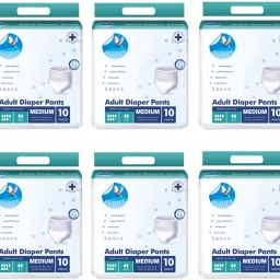 Pull Ups MEDIUM - Pant Style (Count10) (29-41 inch, 75-105 cm) (Pack of 6) Adult Diapers - M-32