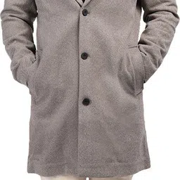 honnete 100% Sherpa Solid Coat For Men-picture-43