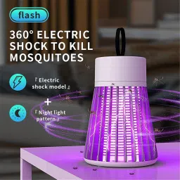Electronic LED Mosquito Killer Machine Trap Lamp White Plastic Hanging Lantern-16
