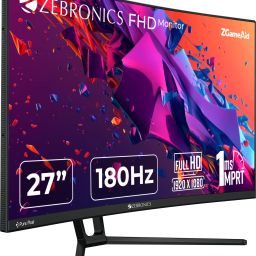 ZEBRONICS 68.58 cm (27 inch) Curved Full HD VA Panel with 1500R Curvature, 300 Nits Brightness, HDR10, 99% sRGB, 1 x DP, 1 x HDMI, 1 x 3.5mm anti-glare Display Gaming Monitor (ZEB-IGM 103, ZEB-N27B)-18