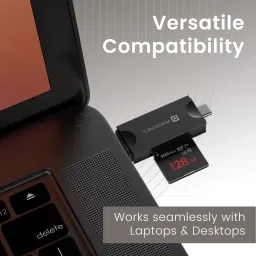 Portronics Mport 30 Plus, microSD & SD Card Reader, USB & Type-C Plugs with Storage Case, Card Reader image 5