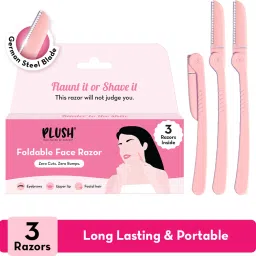 Foldable & Reusable Face & Eyebrow Razor for Women - Pack of 3 | Also for Upperlips, Forehead, Sideburns and Eyebrows, Women-image-50