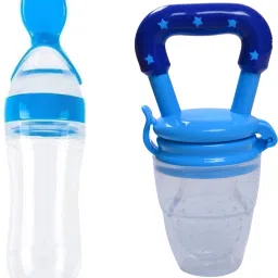 Newborn Baby Feeding Bottle & Fruit and Juice Feeder with Cover (Pack of 2) Feeder-11