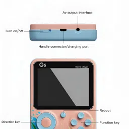 HG WORLD Retro G5 Game Box gaming console for tv With Pocket Portable Sup Game Box 3.5TFT Screen Rechargeable Battery handheld console Hand video game for tv 128MB GB with Mortal Combat, Mini Video Game for Kids & Modern Gamer, Loved by Fans of PS2 image 3