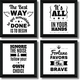 saf Set Of 4 Motivational Quotes Painting for Study Room ,School And office Digital Reprint 10 inch x 10 inch Painting-picture-0