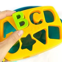 devdarsh First Block Set For Kids Non-Toxic Abcd Geometric Shape Sorting & Stacking Toy image 4