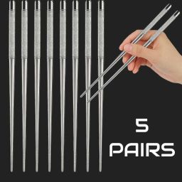 Cooking, Decorative, Eating, Training Stainless Steel Chinese, Japanese, Korean, Vietnamese Chopstick-image-64