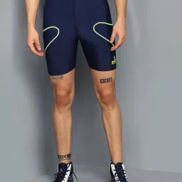 Solid Men Dark Blue, Green Tights-image-14