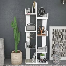 Fian Book Stand Engineered Wood Open Book Shelf-image-10