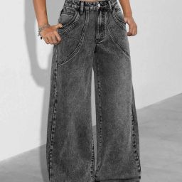 Women Regular Mid Rise Grey Jeans-image-11