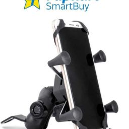 Premium Universal X Grip Mobile Holder with 2Amp 5V USB Fast Charging Support Bike Mobile Holder-23