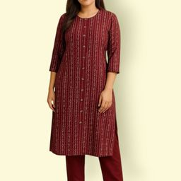 houseofcommon Women Cotton Blend Kurta Pant Set-picture-31