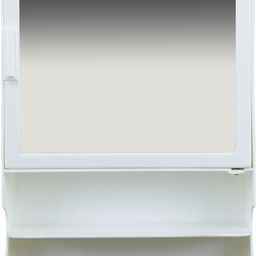 epraiser Medium Sized Elegant Mirror Storage Cabinet for Bathroom Medicine Makeup Kitchen Plastic Wall Shelf-picture-1