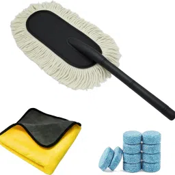 1 Car Duster, 1 Car Cleaning Microfiber Towel. 10 PCs Car Windshield Tablets Combo-18