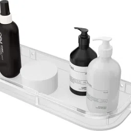 Corner Shelf | Multipurpose Wall Mounted Organizer for Kitchen & Bathroom 12 inch 1 Bar Towel Rod-image-19