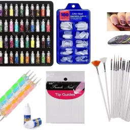 48 Gliter 100 Nail 5 doting pen 10 tape 15 brush 2 glue 2 filer 1 tip guide-image-78