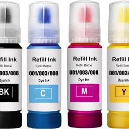 HYNEAR 003 Refill Ink Compatible for L3110, L3150, L3250, L3252 L3115, L3116, Printers Black + Tri Color Combo Pack Ink Bottle-image-48
