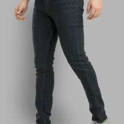 Men Slim Mid Rise Black Jeans-image-65