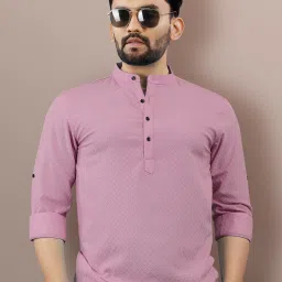 Men Self Design Jacquard Straight Kurta-image-86