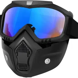 Motorcycle Face Mask Shield Bike Riding Goggles Glasses Face Mask With Detachable Mouth Filter Bike Helmets BlowtorchSafety Goggle-25