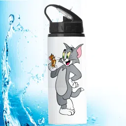 Tom & Jerry Sipper Water Bottle Printed Bottle For kids Boys Girl (BK70) 600 ml Water Bottle-image-44