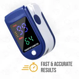 true indian Fingertip Pulse Oximeter with digital Oxygen saturation&Heart Rate Monitor Multi-Range Ohmmeter image 3
