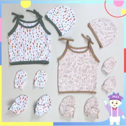 New Born baby clothes set combo, baby hat, Hand Mittens, Leg Booties (0-3 month)-15