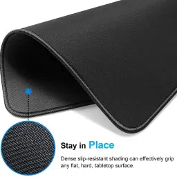 RiaTech 2 Pack Gaming Mouse Pad for Laptop/Computer with Stitched Edges and Non Slippery Rubber Base - Black Border 250 x 210 x 2mm Mousepad image 4