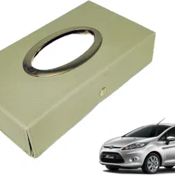 Chrom-Beige Tisue Box Leatherete-681 Vehicle Tissue Dispenser-picture-6